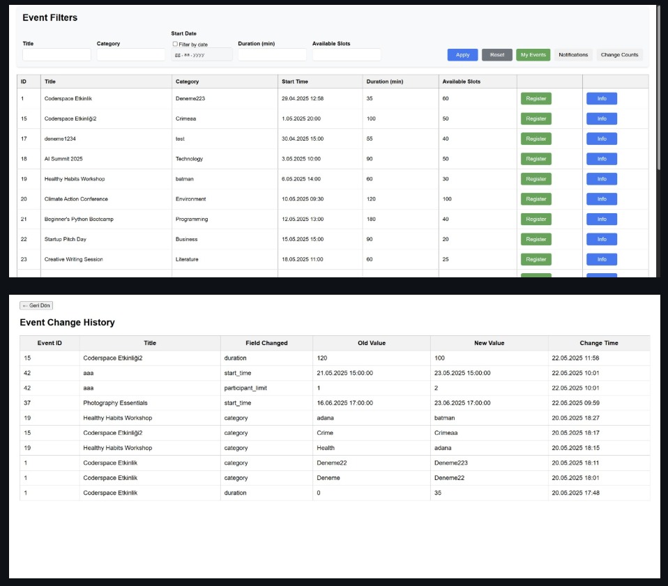 Virtual Event screenshot